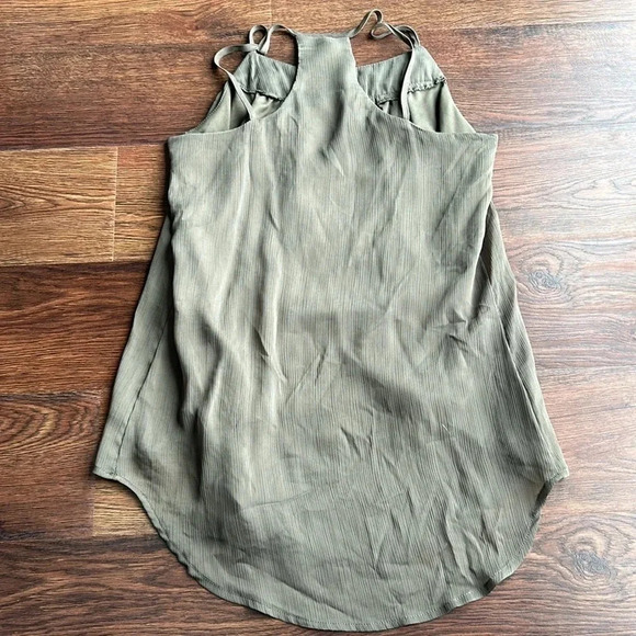 Studio Y Olive Green Tank Top with Gems | Olive Green Tank Top | Green Tank Top - Picture 8 of 11